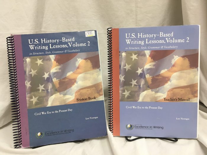 Iew us history based writing lessons