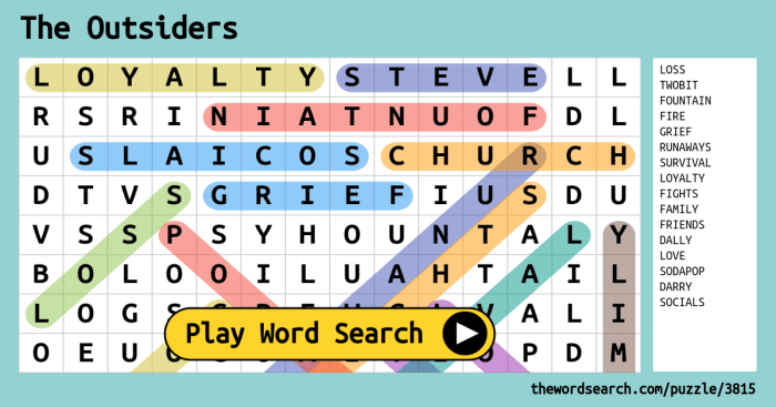 The outsiders word search 1 answer key