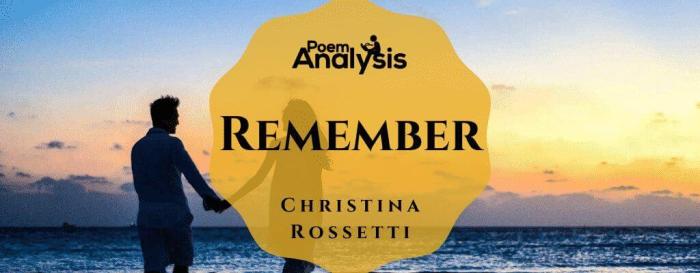 Analysis of remember by christina rossetti