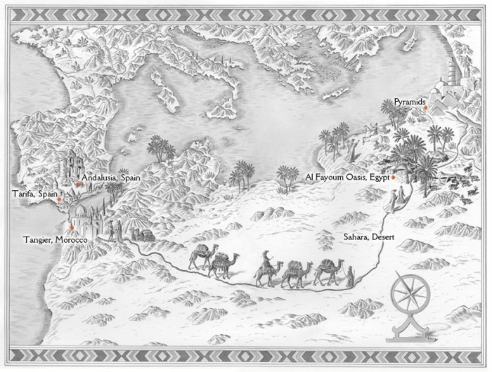 The alchemist santiago's journey map